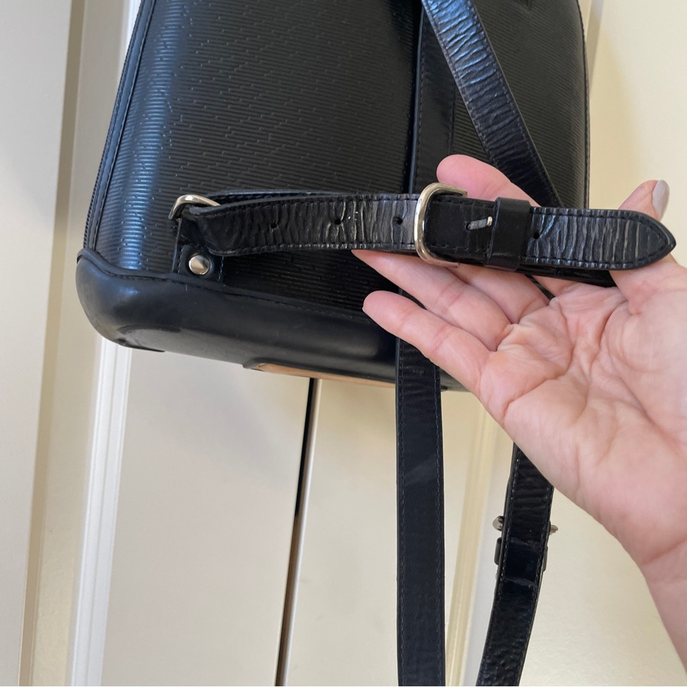 Datelli Black Leather Vintage Backpack bag - Picture 6 of 8